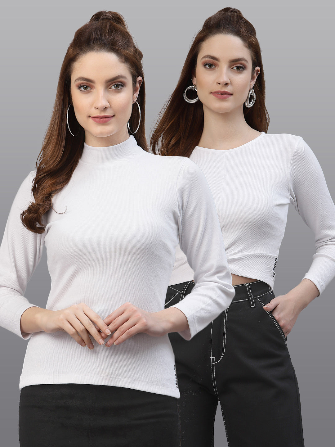 Women Pack Of 2 Pure Cotton Casual Top - Friskers