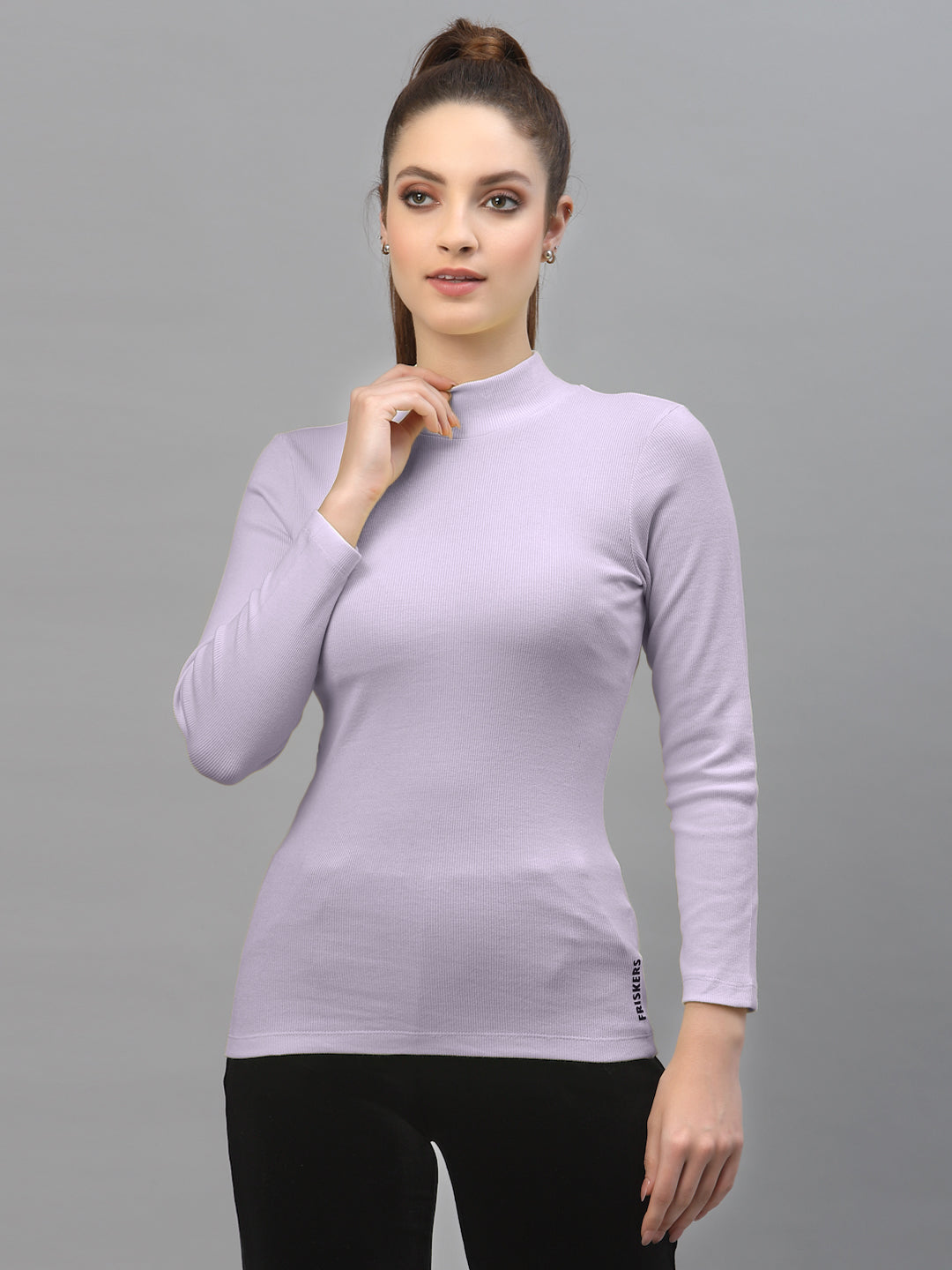 Women Pack Of 2 High Neck Full Sleeves Knitted Top - Friskers