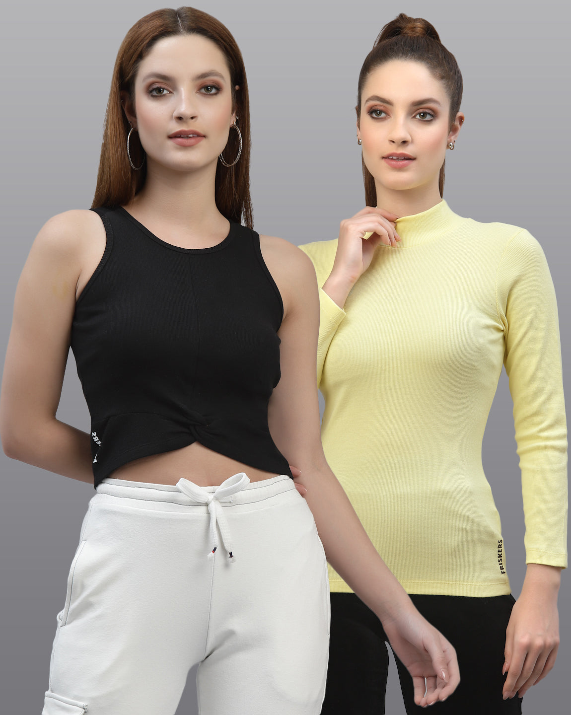 Women Pack Of 2 Pure Cotton Top - Friskers