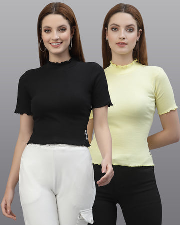 Women Pack Of 2 Pure Cotton Comfy Top - Friskers