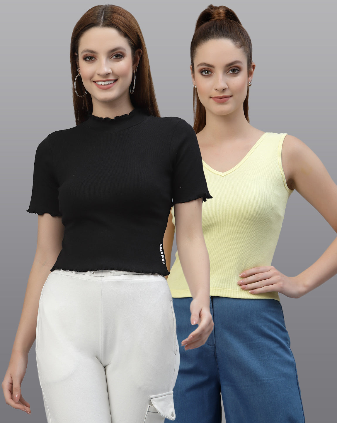 Women Pack Of 2 Pure Cotton Comfy Top - Friskers