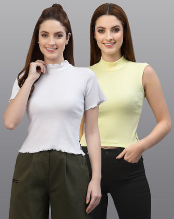 Women Pack Of 2 Pure Cotton Comfy Top - Friskers