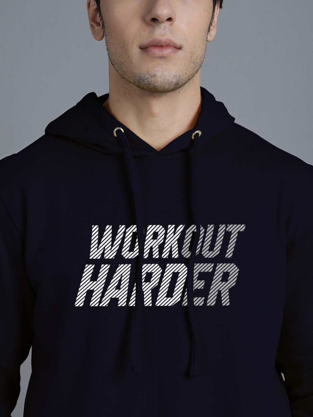 Men's Workout Harder Full Sleeves Hoody T-Shirt - Friskers