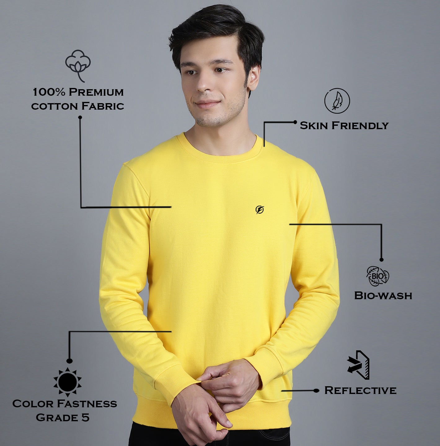 Men's Full Sleeves Casual & Cozy Sweatshirt - Friskers