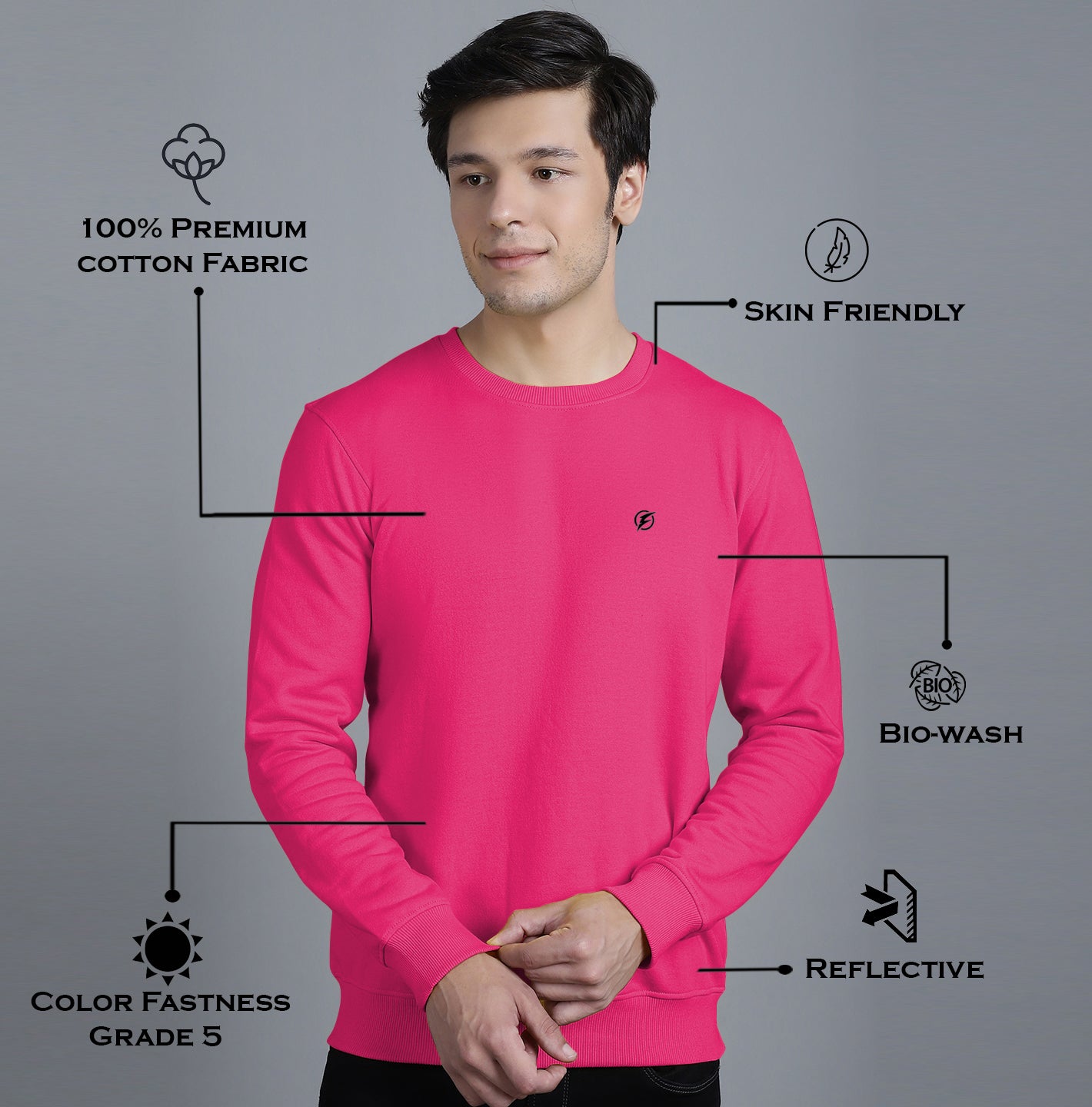 Men's Full Sleeves Casual & Cozy Sweatshirt - Friskers