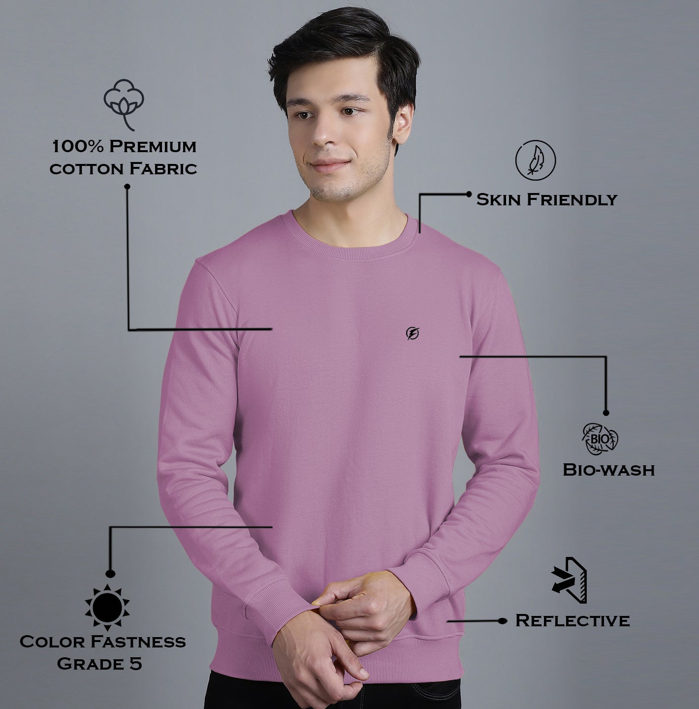 Men's Full Sleeves Casual & Cozy Sweatshirt - Friskers