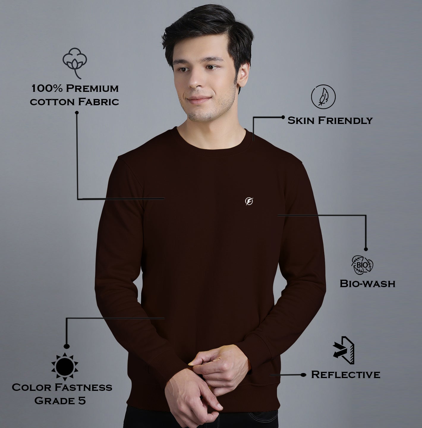 Men's Full Sleeves Casual & Cozy Sweatshirt - Friskers