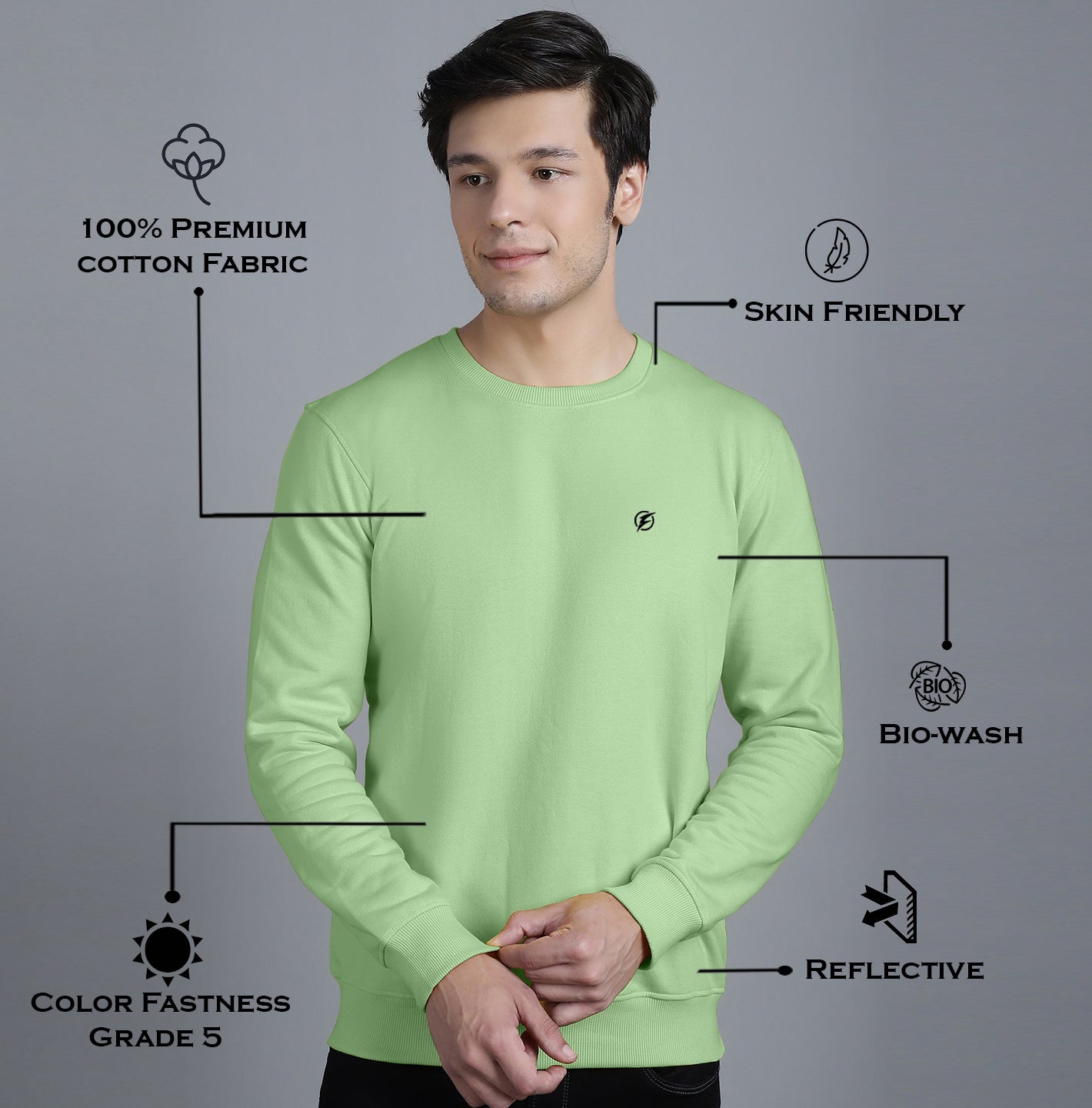 Men's Full Sleeves Casual & Cozy Sweatshirt - Friskers