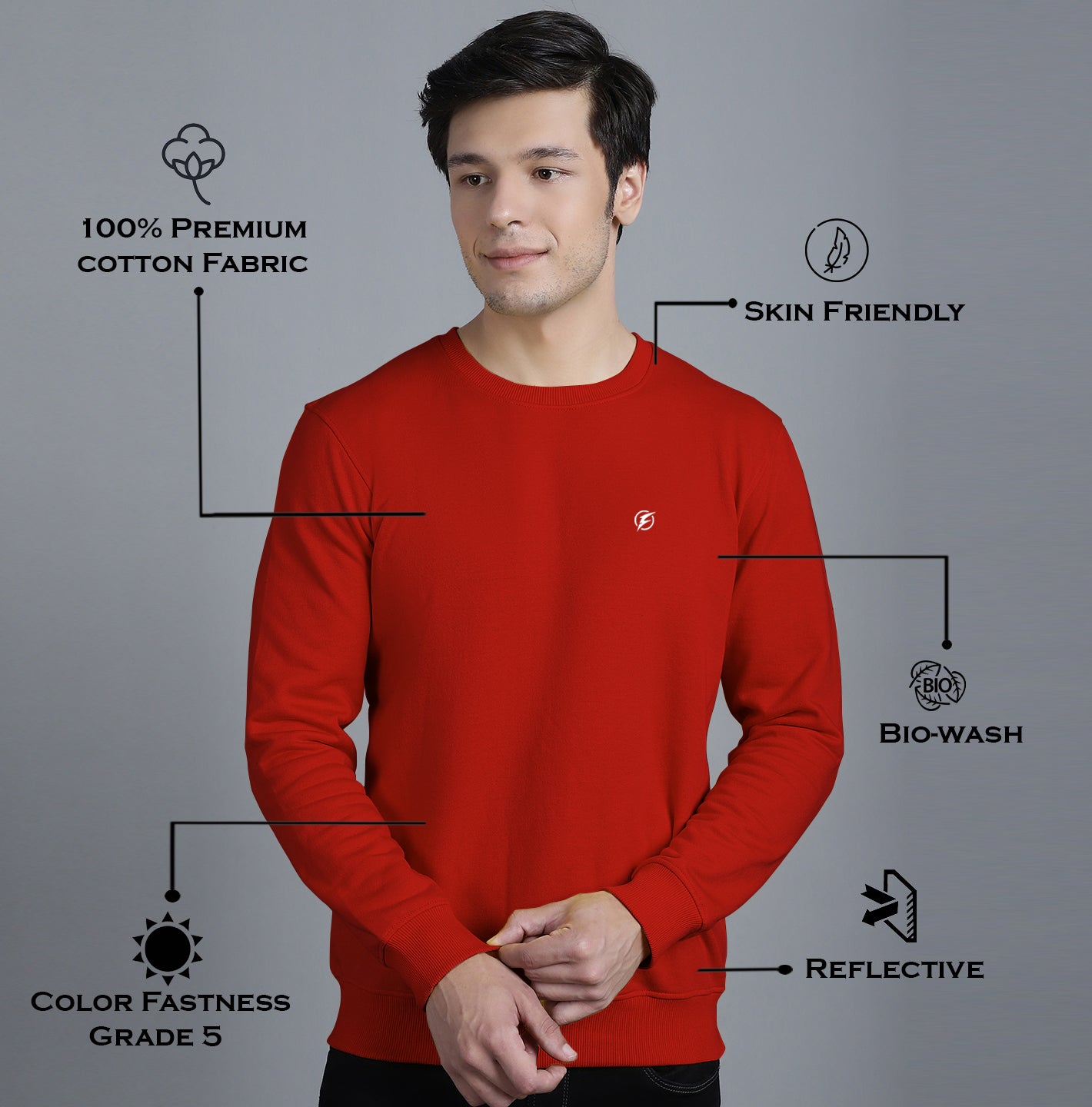 Men's Full Sleeves Casual & Cozy Sweatshirt - Friskers