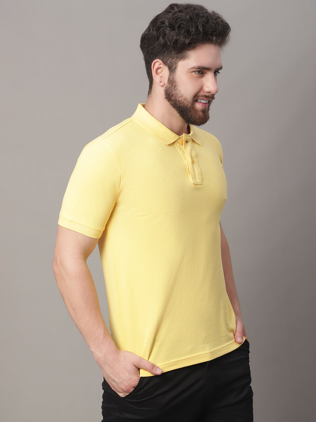 Men's Half Sleeves Solid Polo T-shirt - Friskers