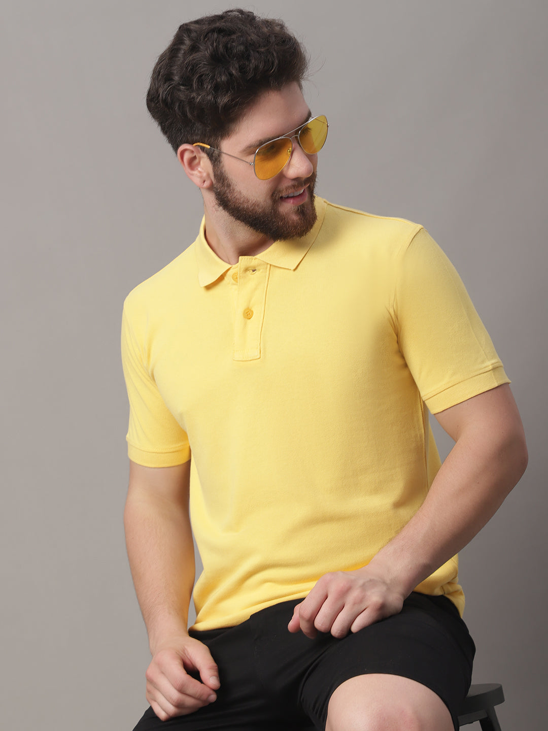 Men's Half Sleeves Solid Polo T-shirt - Friskers