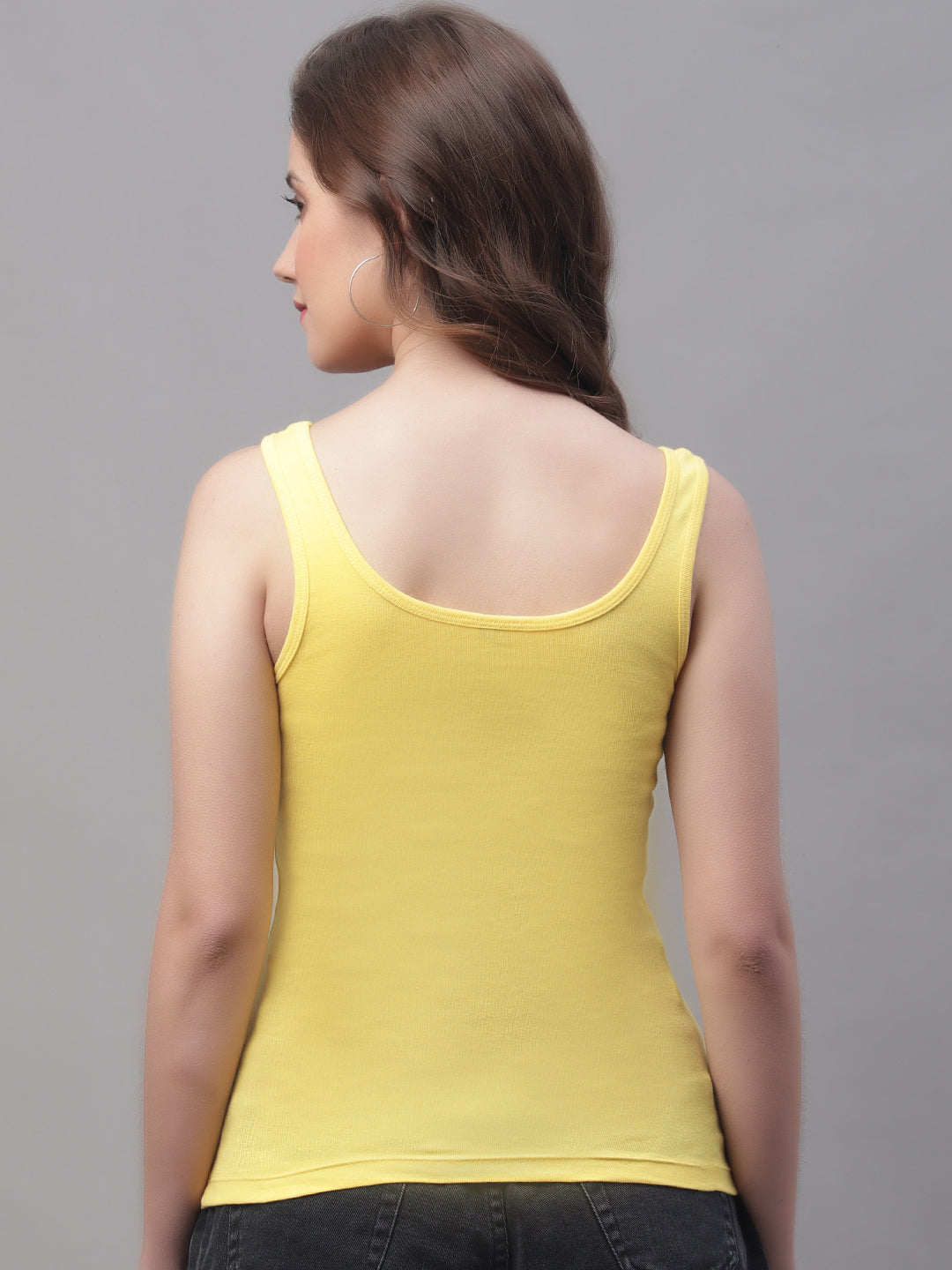 Women Pack Of 2 Yellow & Turquoise Regular Tank Top - Friskers