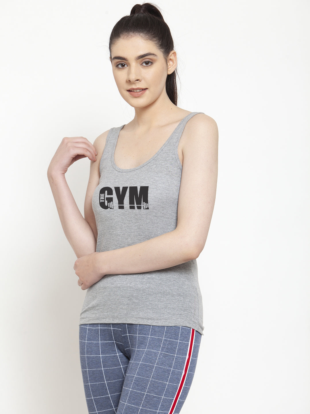 Women Gym Pure cotton Printed Top Vest - Friskers