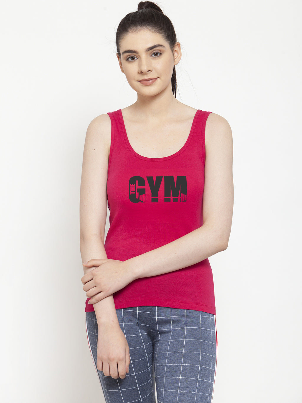 Women Gym Pure cotton Printed Top Vest - Friskers