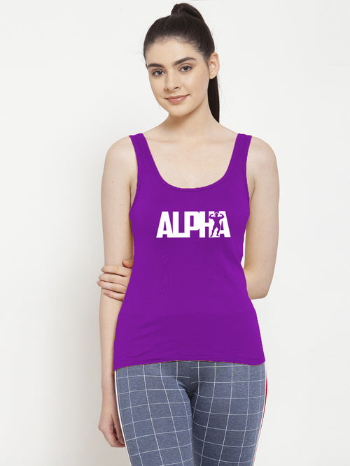 Women Alpha Pure cotton Printed Top Vest