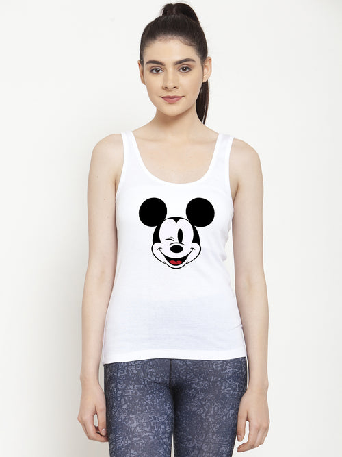 Women Mickey Mouse Pure cotton Printed Top Vest