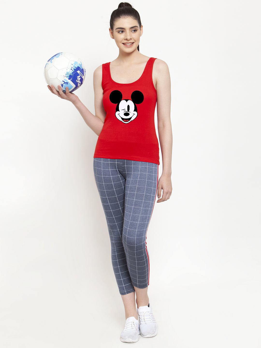 Women Mickey Mouse Pure cotton Printed Top Vest - Friskers