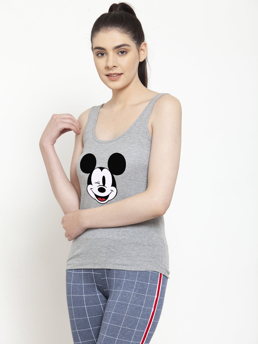 Women Mickey Mouse Pure cotton Printed Top Vest - Friskers