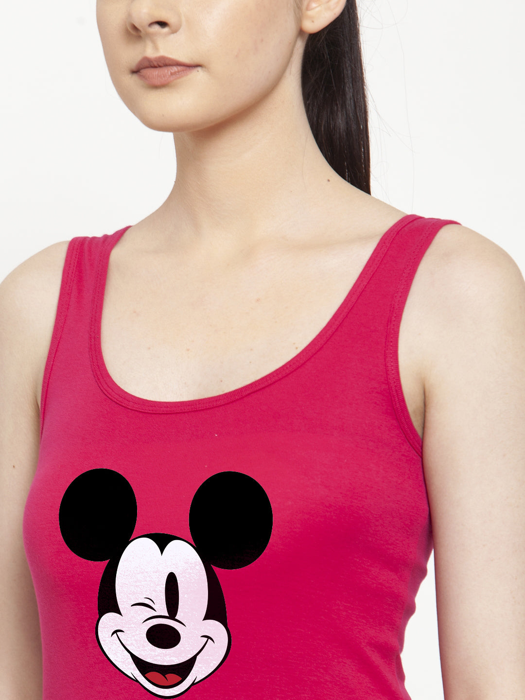 Women Mickey Mouse Pure cotton Printed Top Vest - Friskers