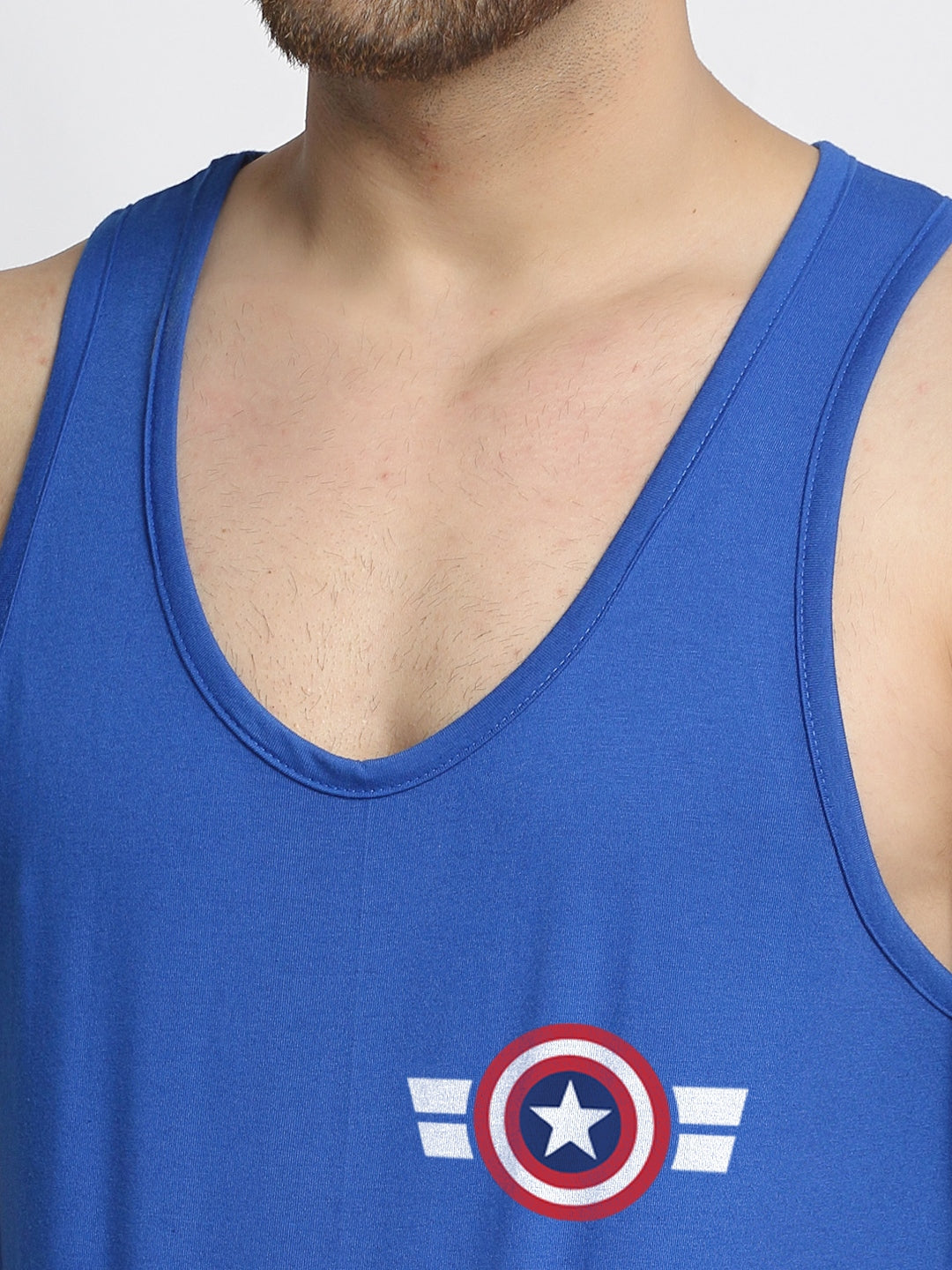 Captain America Printed Innerwear Gym Vest - Friskers