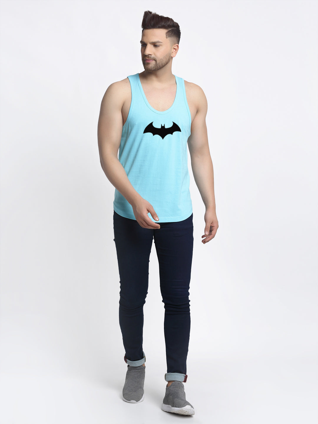 BAT Printed Sleeveless Innerwear Gym Vest - Friskers