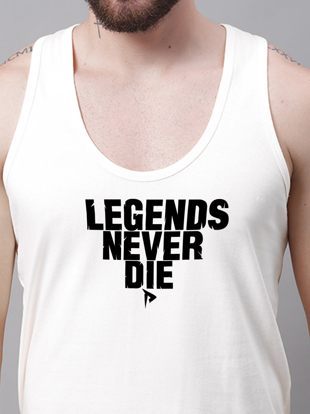 Men Legends Never Die Cotton Gym Vest - Friskers