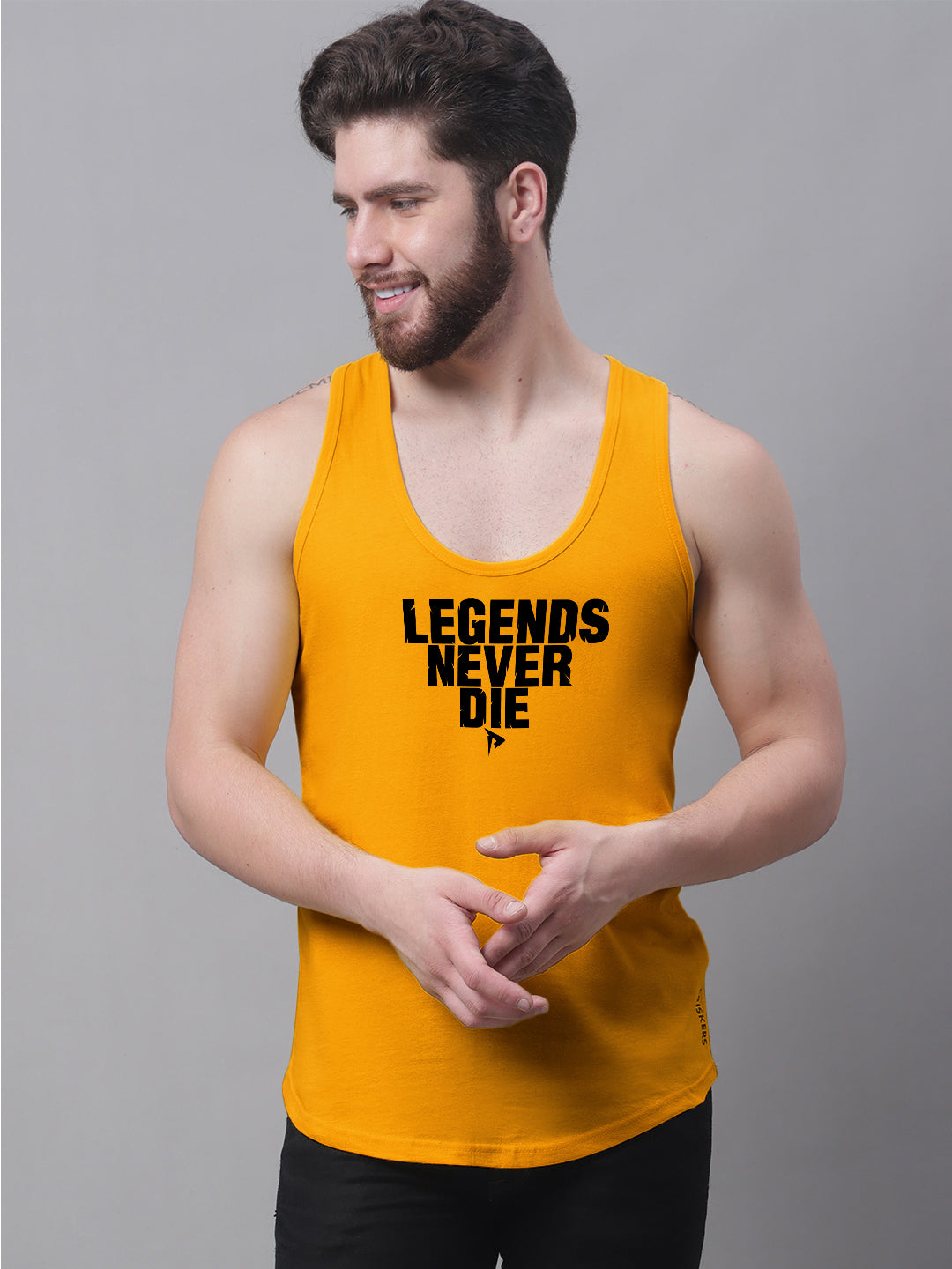 Men Legends Never Die Cotton Gym Vest - Friskers