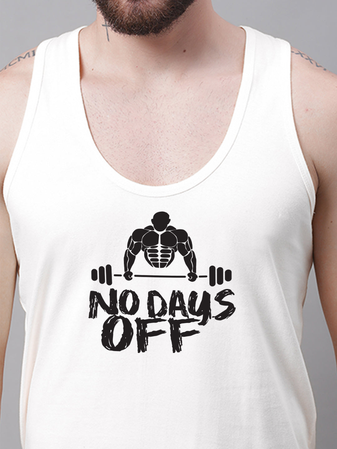 Men's No Days Off Pure Cotton Gym Vest - Friskers