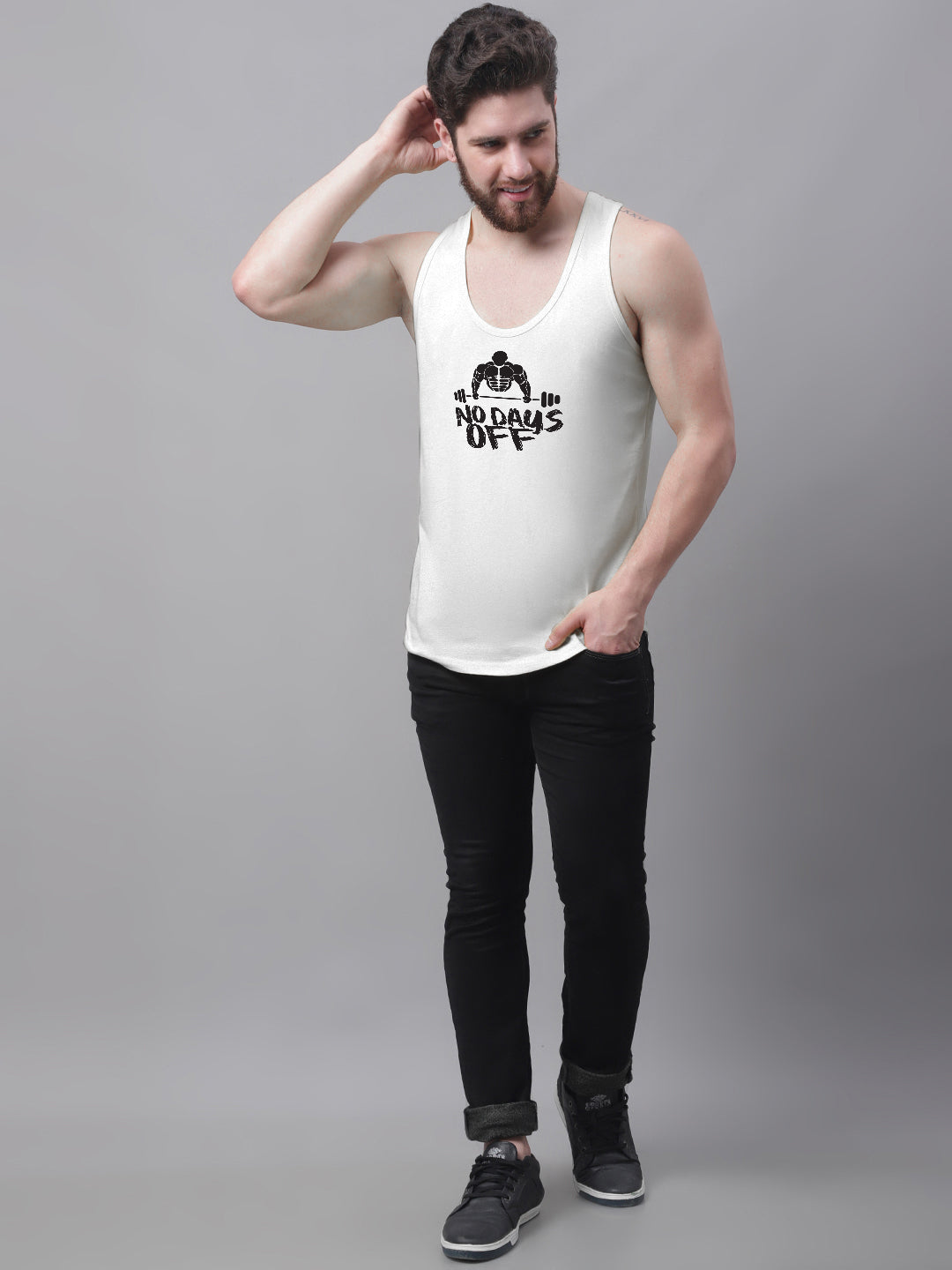 Men's No Days Off Pure Cotton Gym Vest - Friskers