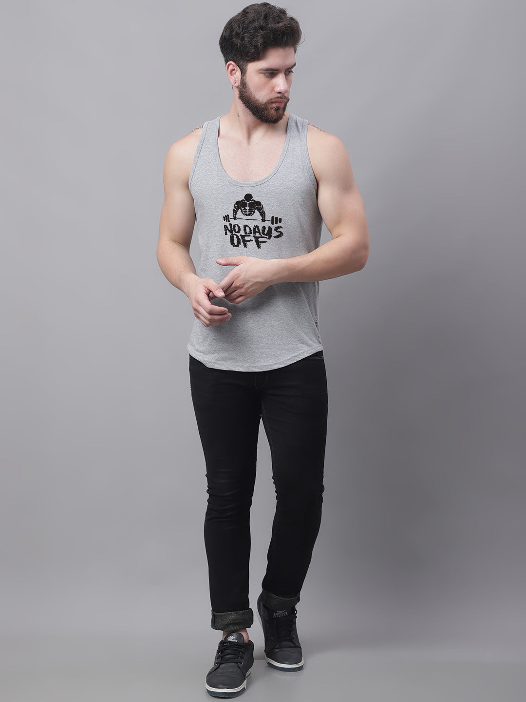 Men's No Days Off Pure Cotton Gym Vest - Friskers