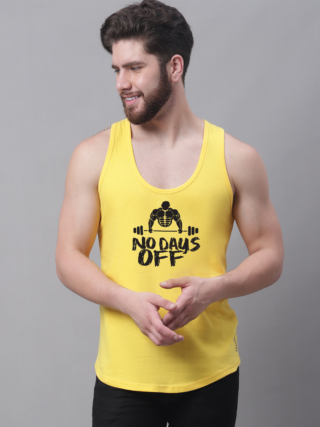 Men's No Days Off Pure Cotton Gym Vest - Friskers