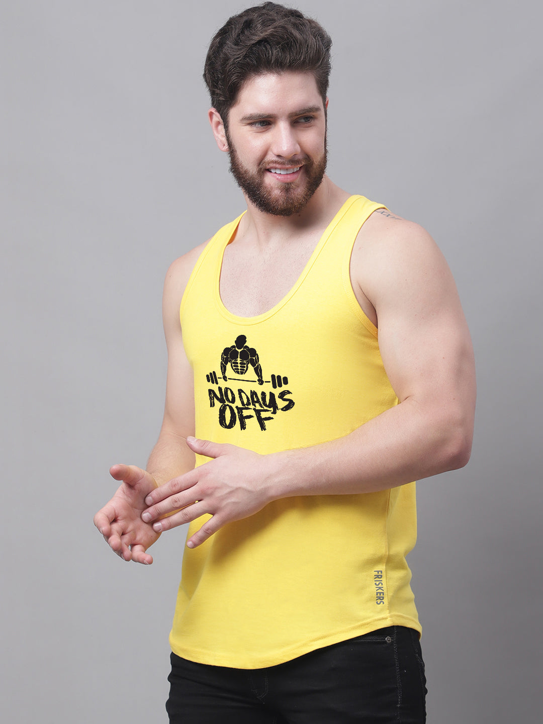 Men's No Days Off Pure Cotton Gym Vest - Friskers