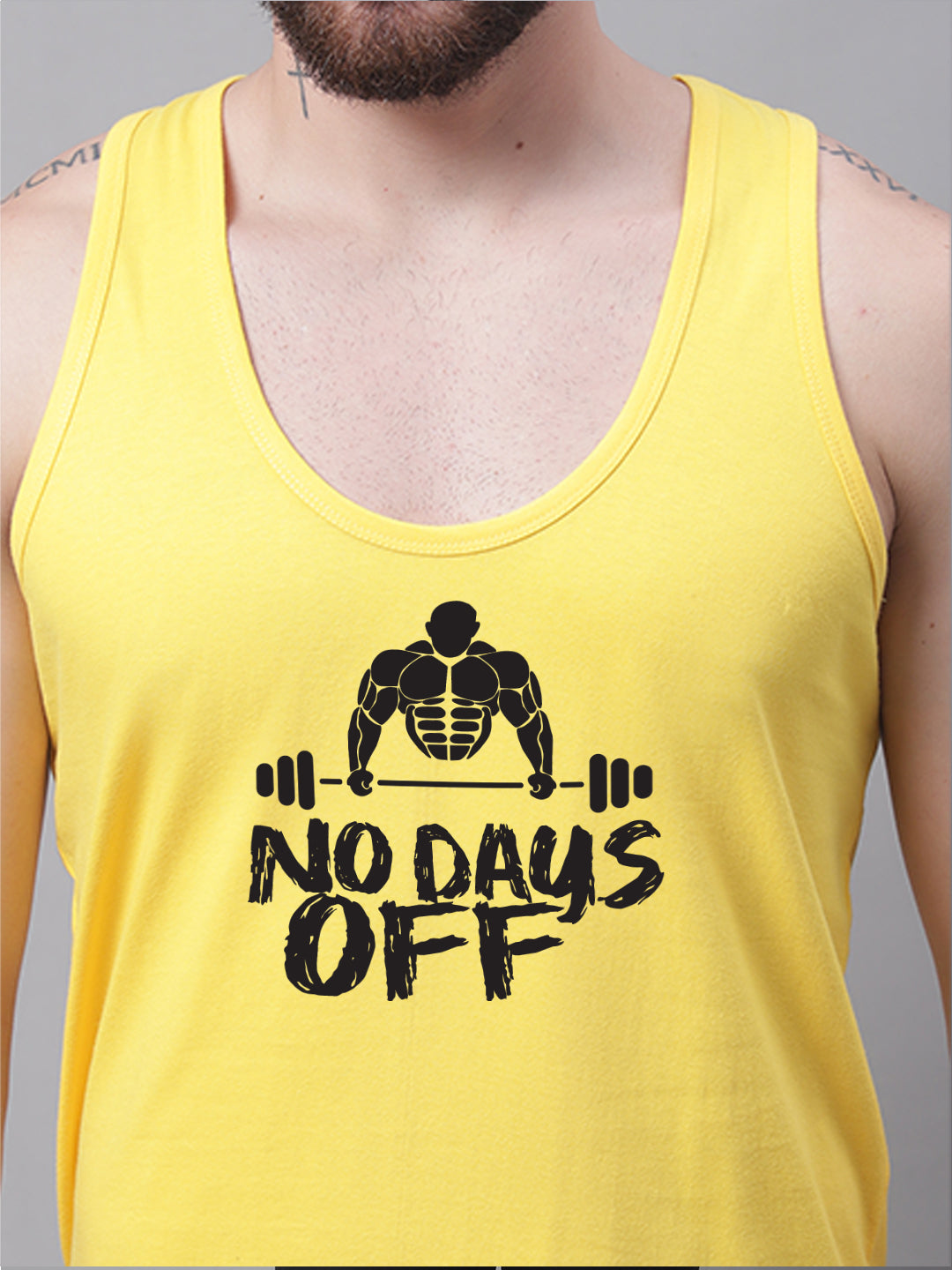 Men's No Days Off Pure Cotton Gym Vest - Friskers