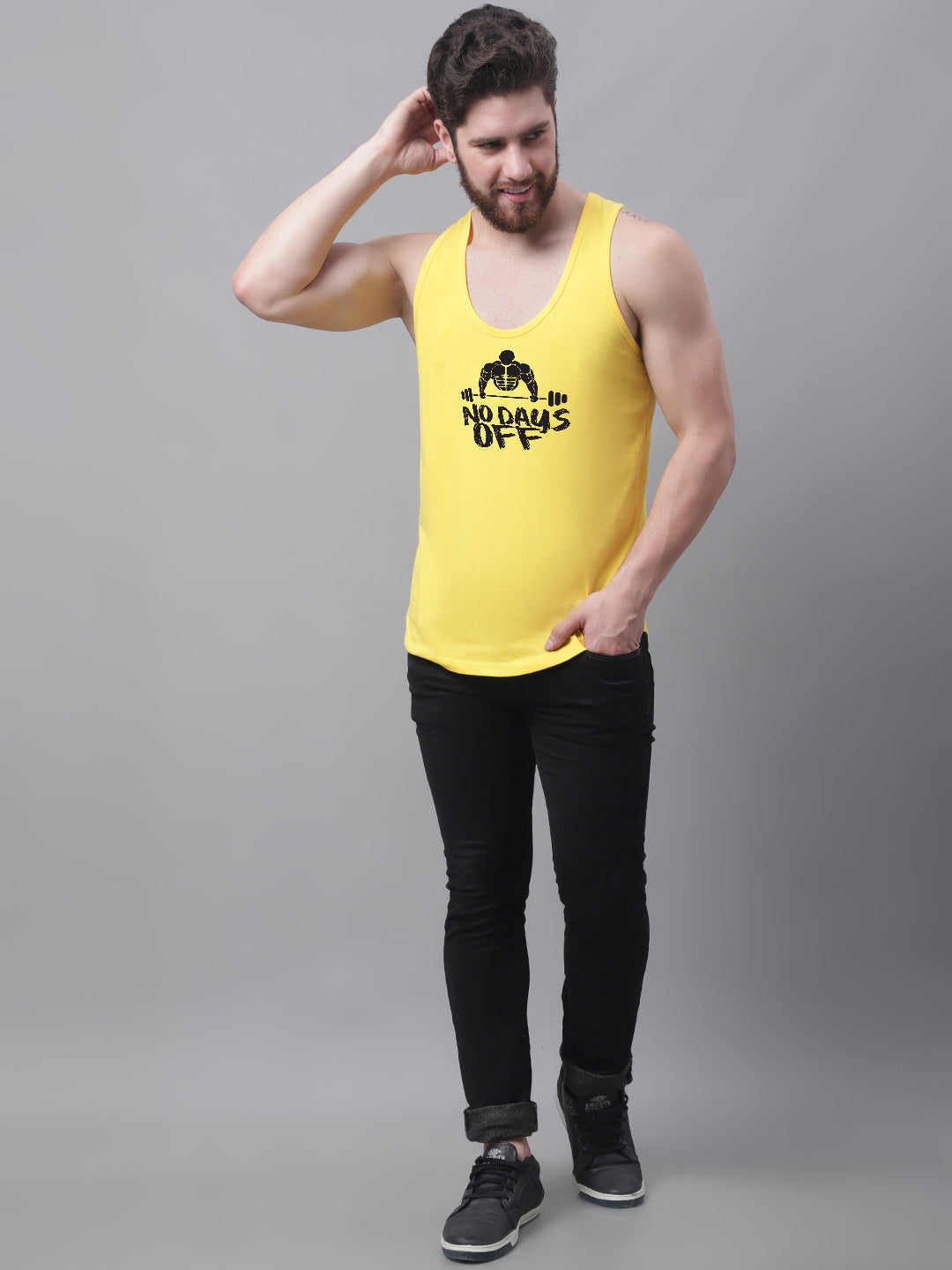 Men's No Days Off Pure Cotton Gym Vest - Friskers