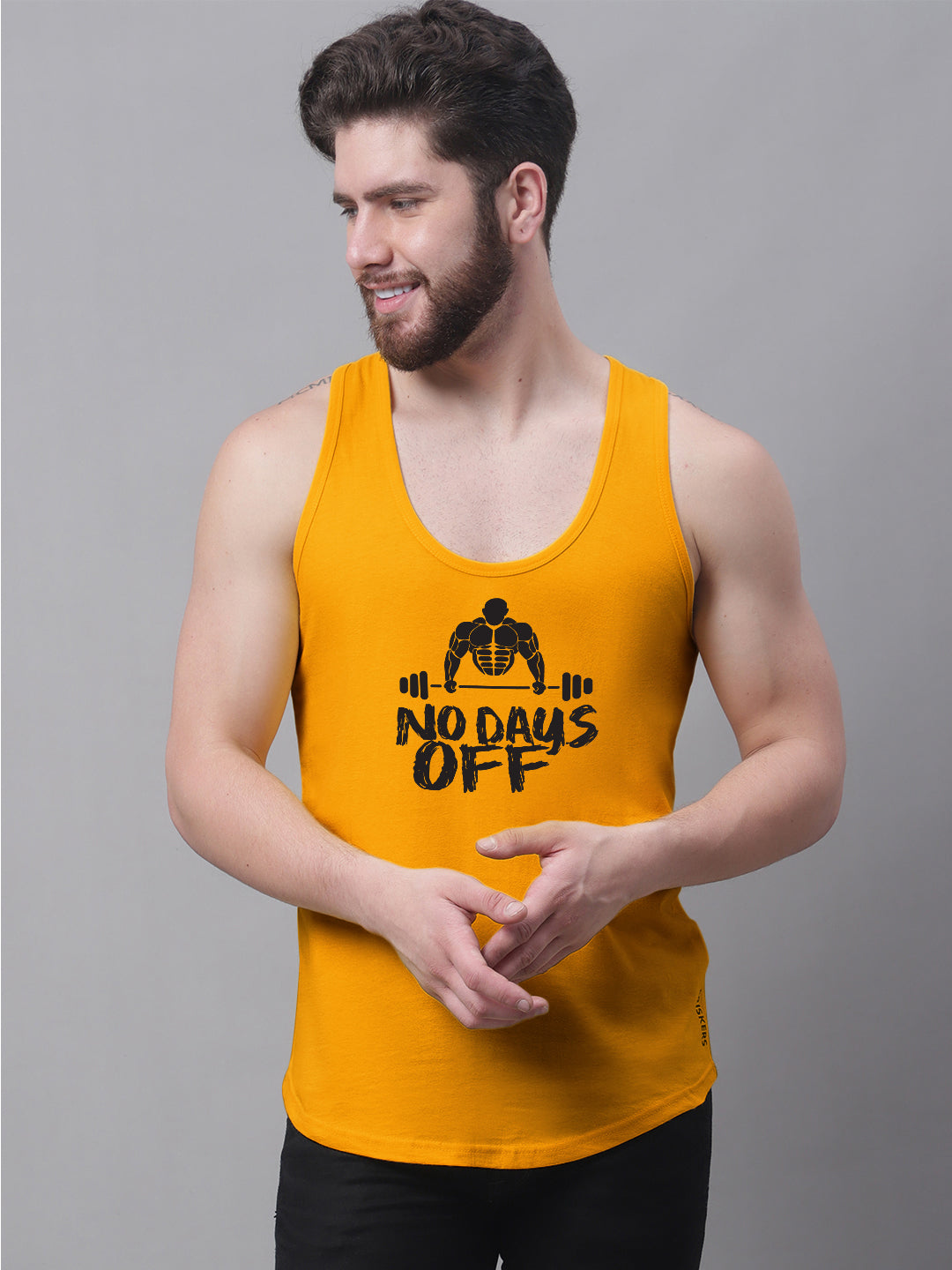 Men's No Days Off Pure Cotton Gym Vest - Friskers