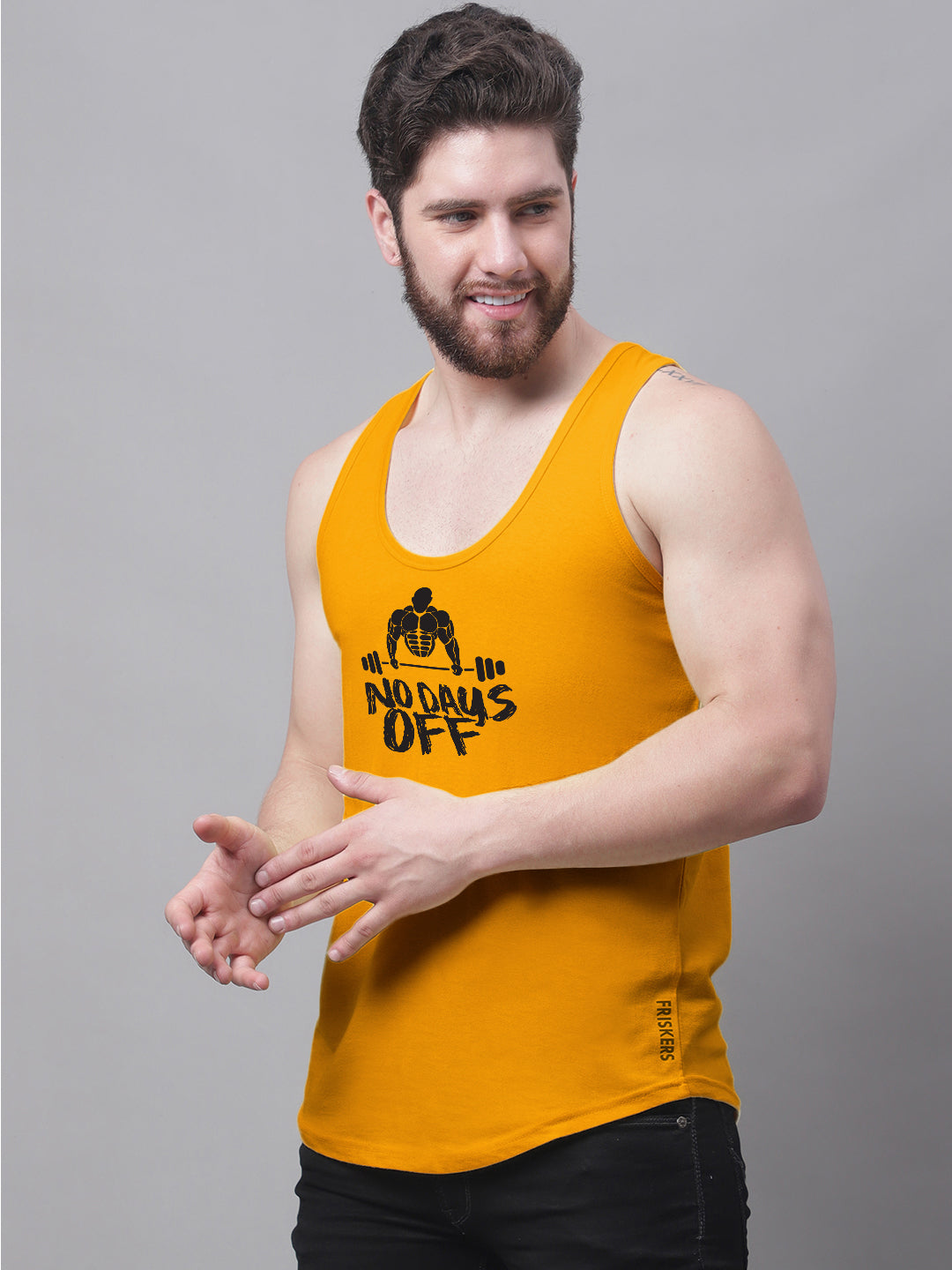 Men's No Days Off Pure Cotton Gym Vest - Friskers