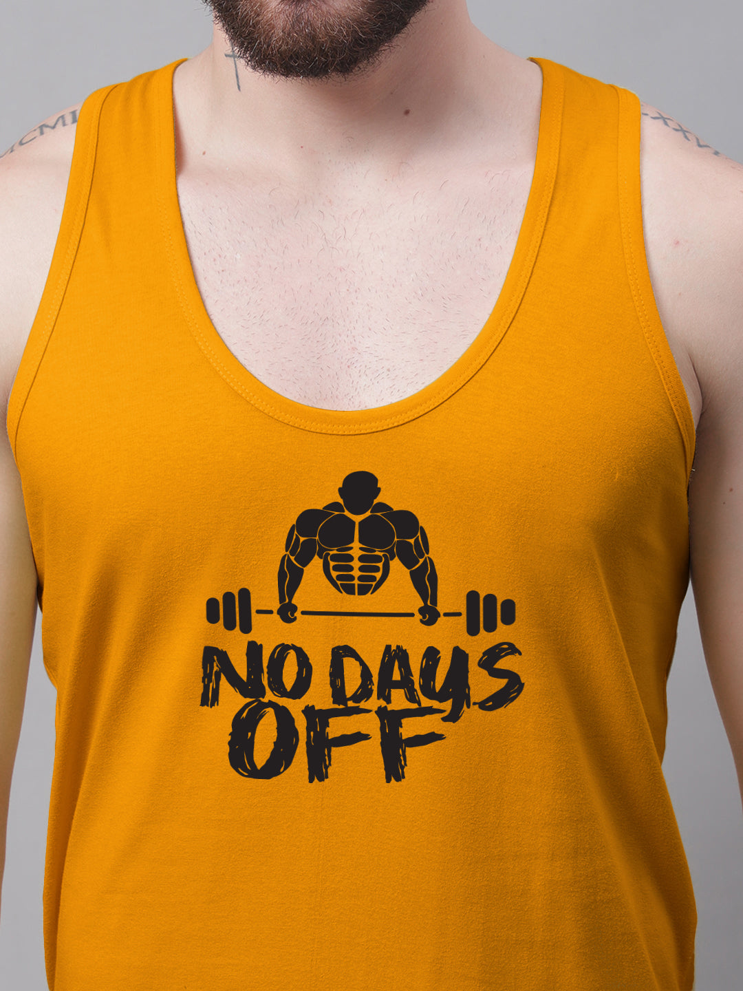 Men's No Days Off Pure Cotton Gym Vest - Friskers