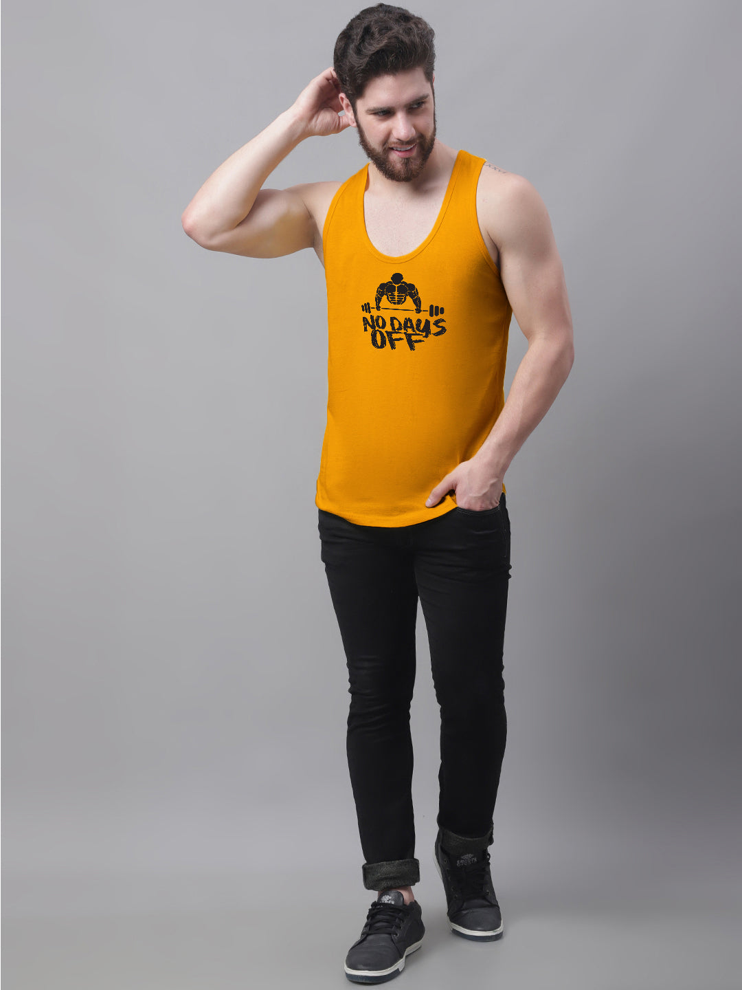 Men's No Days Off Pure Cotton Gym Vest - Friskers