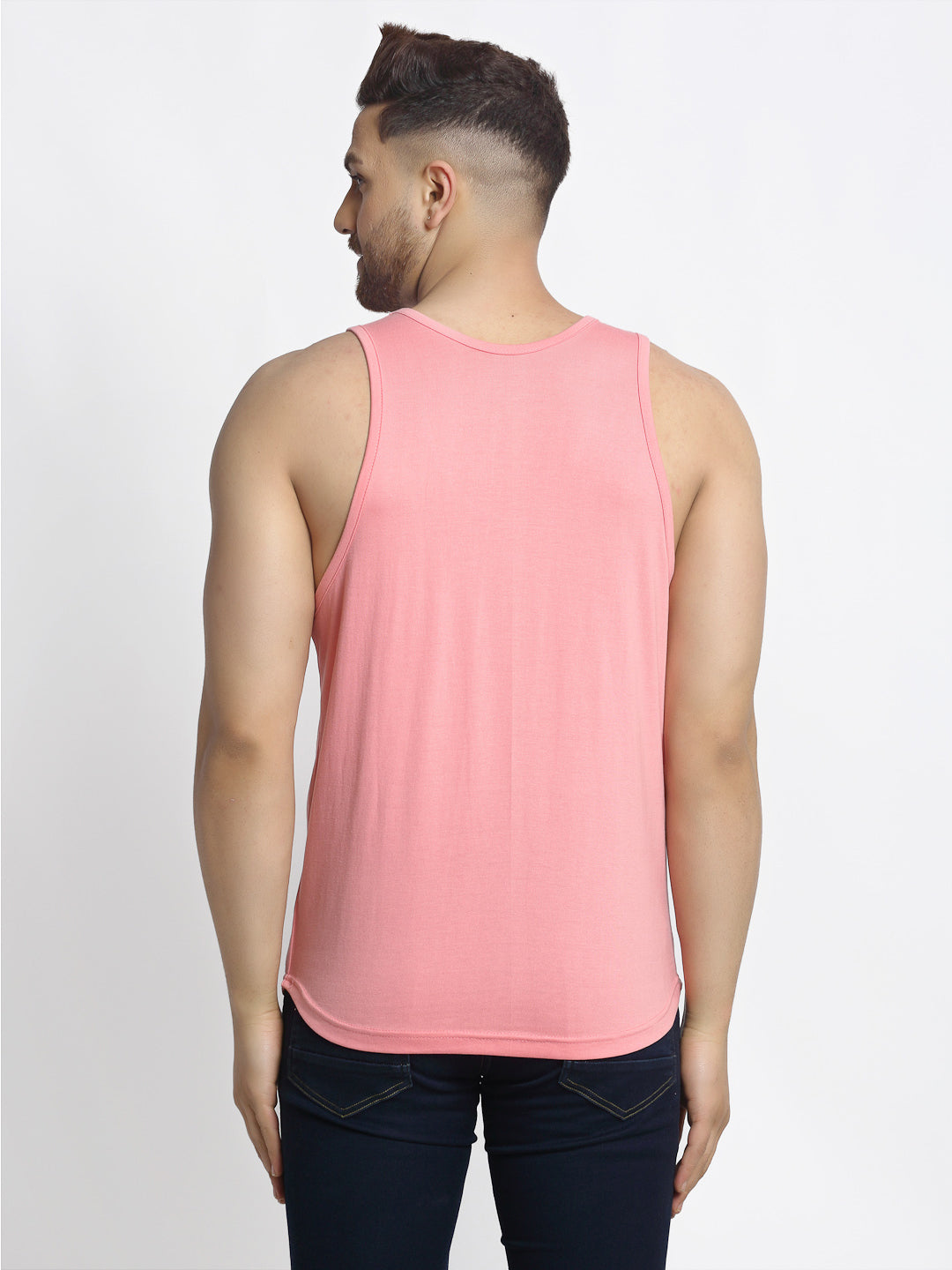 Men's Pack of 2 Coral & Pista Printed Gym Vest - Friskers