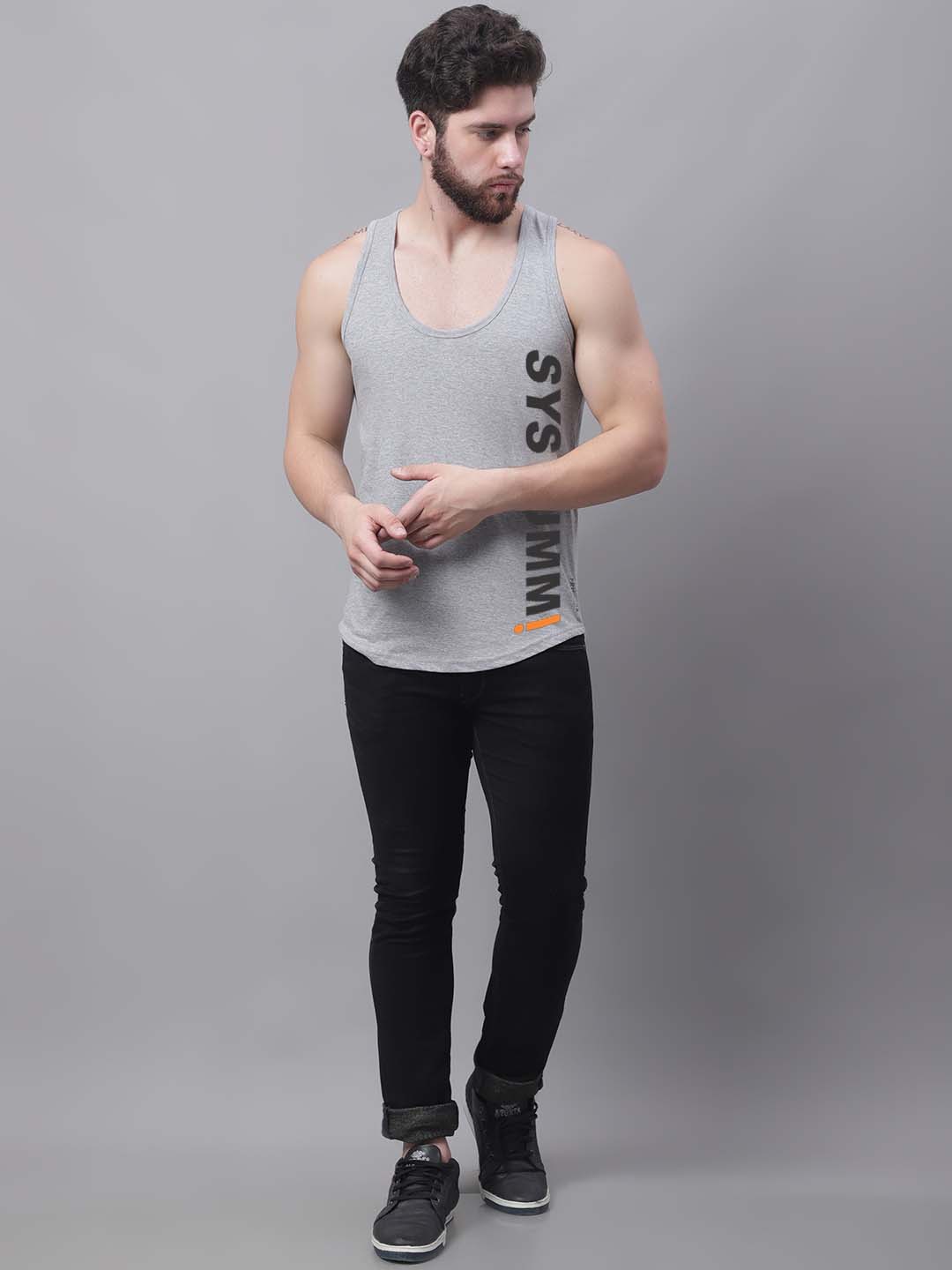 Men's System Printed Innerwear Gym Vest - Friskers