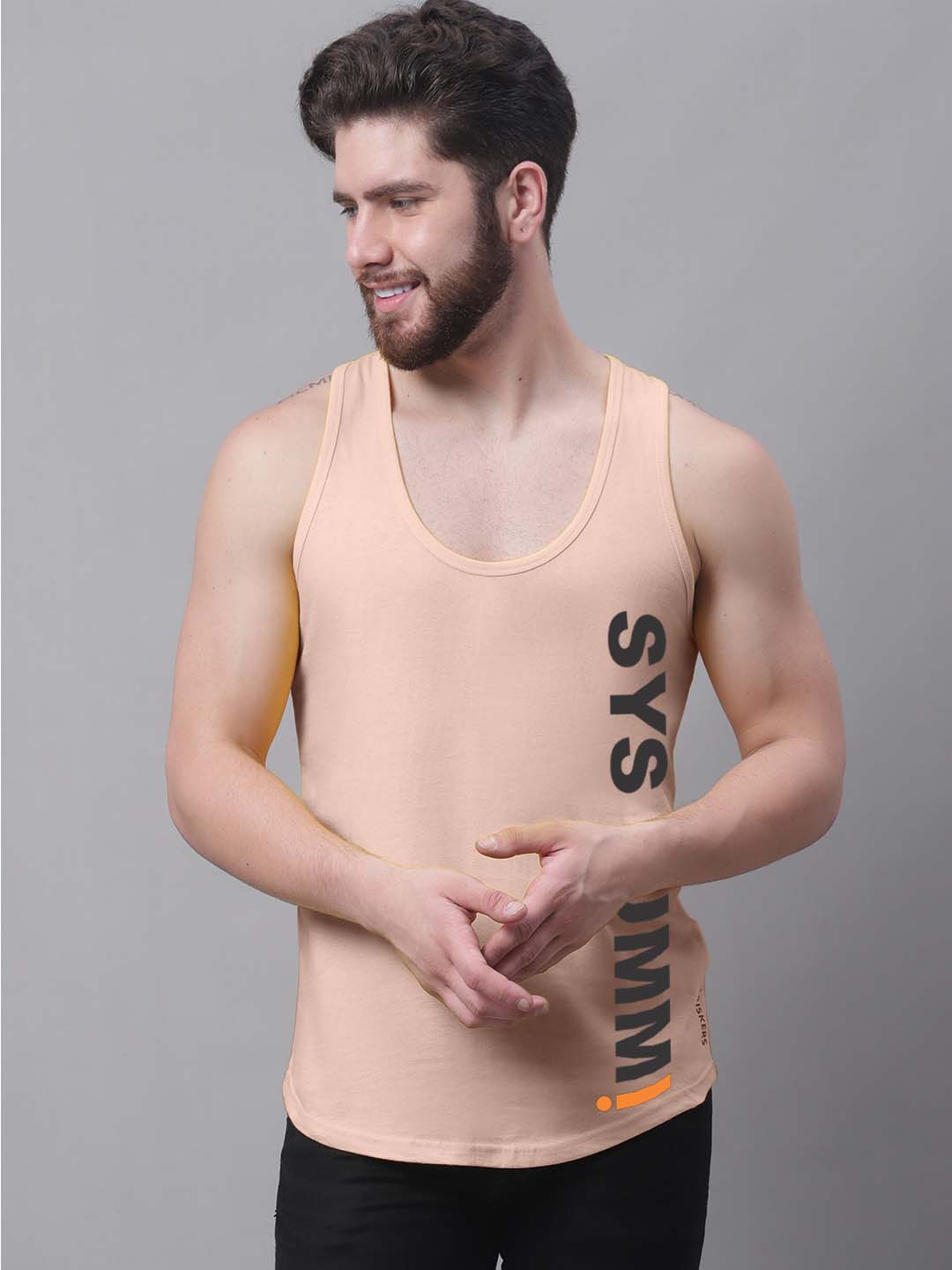 Men's System Printed Innerwear Gym Vest - Friskers