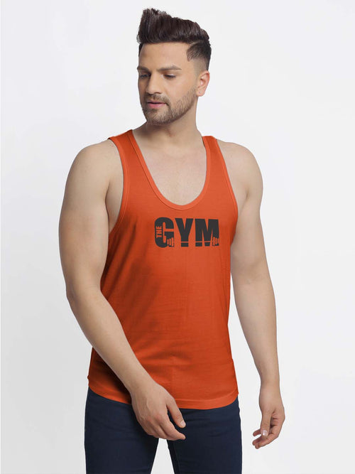 Mens's Gym Printed Innerwear Gym Vest