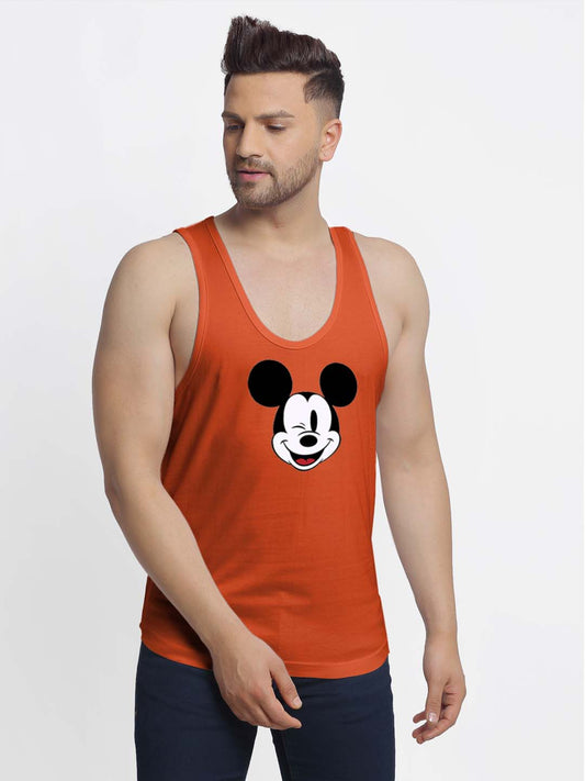 Mens's Mickey Mouse Printed Innerwear Gym Vest - Friskers