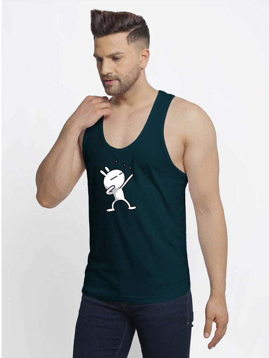 Mens's Dancing Stars Printed Innerwear Gym Vest - Friskers