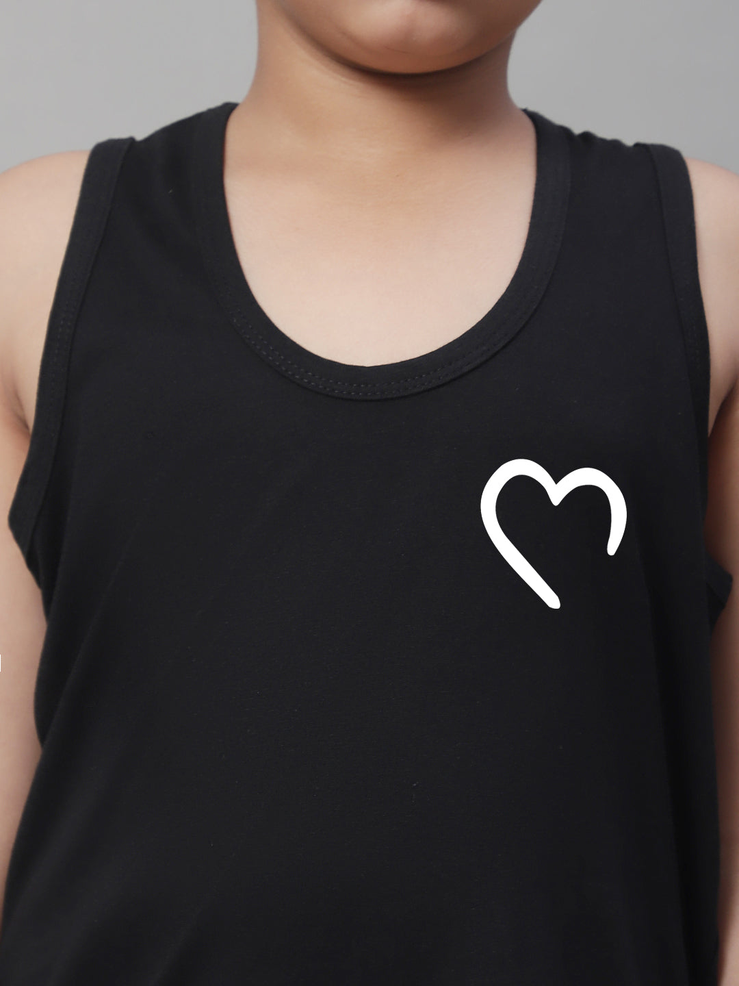 Kids Heart Printed Pure Cotton Innerwear Vest - Friskers