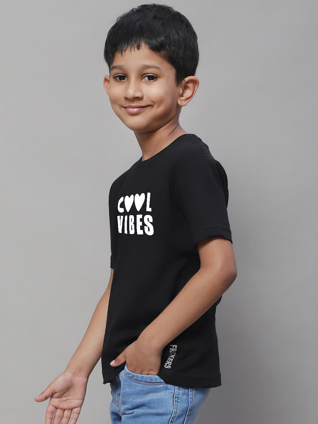 Kids Cool Vibes Regular Fit Cotton T-Shirt - Friskers