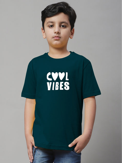 Kids Cool Vibes Regular Fit Cotton T-Shirt