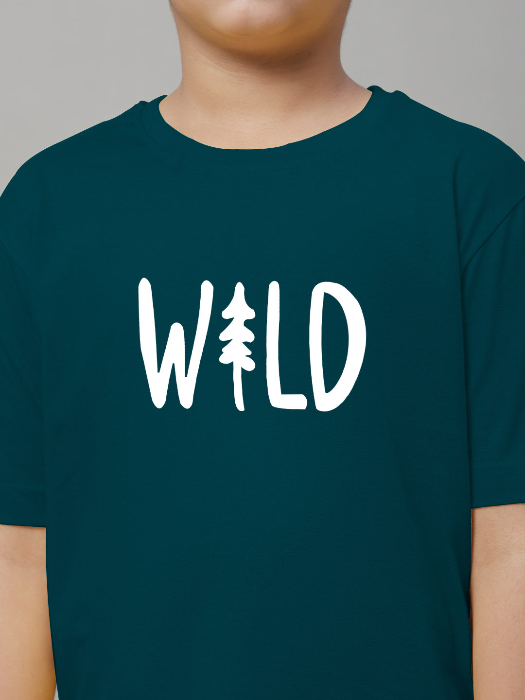 Kids Wild Regular Fit Half Sleeves Cotton T-Shirt - Friskers