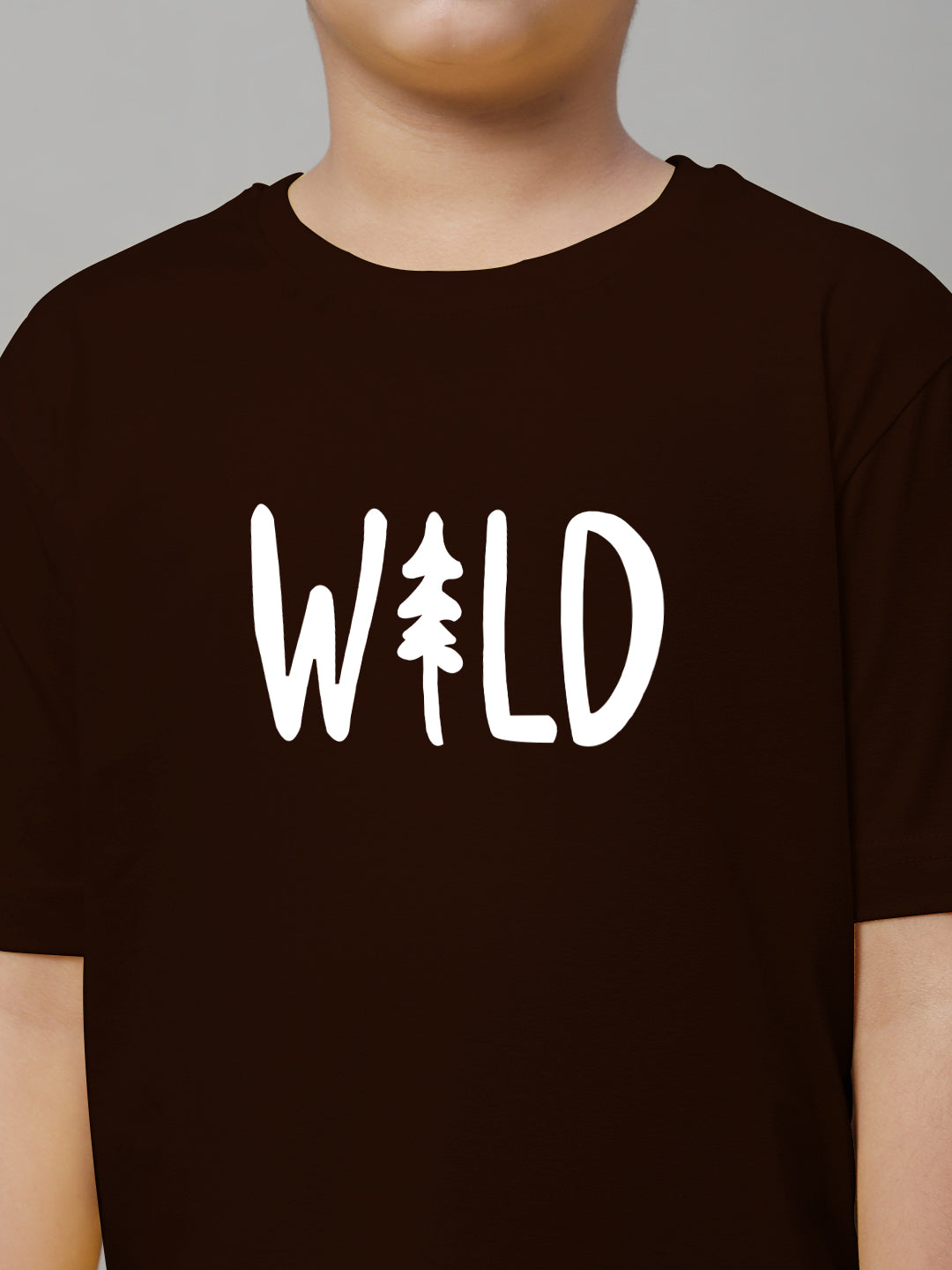 Kids Wild Regular Fit Half Sleeves Cotton T-Shirt - Friskers