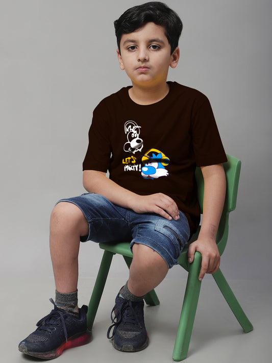 Boys Time To Play Regular Fit Printed T-Shirt - Friskers
